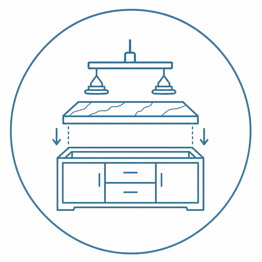 Delivery and installation at your location icon