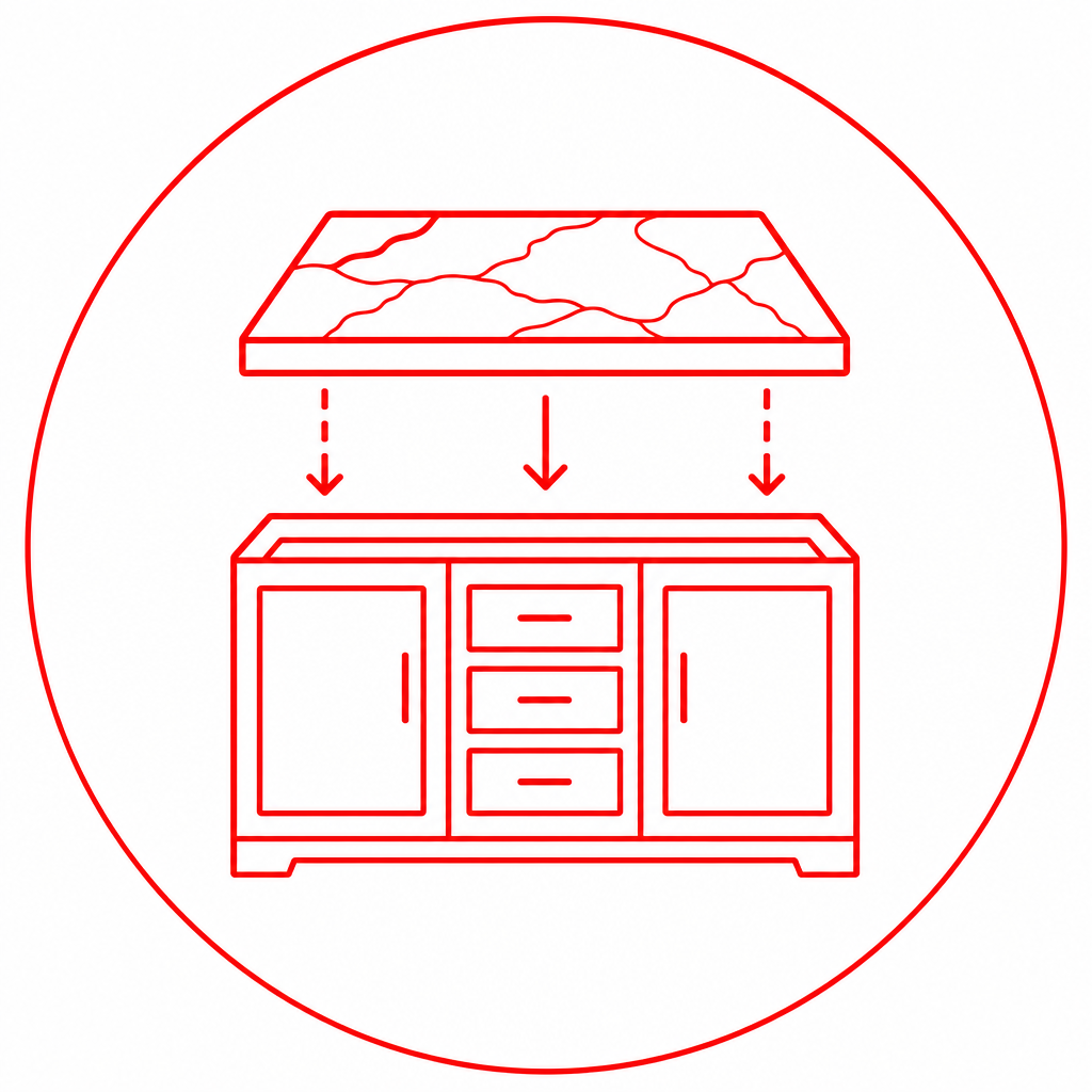 Cabinet installation icon