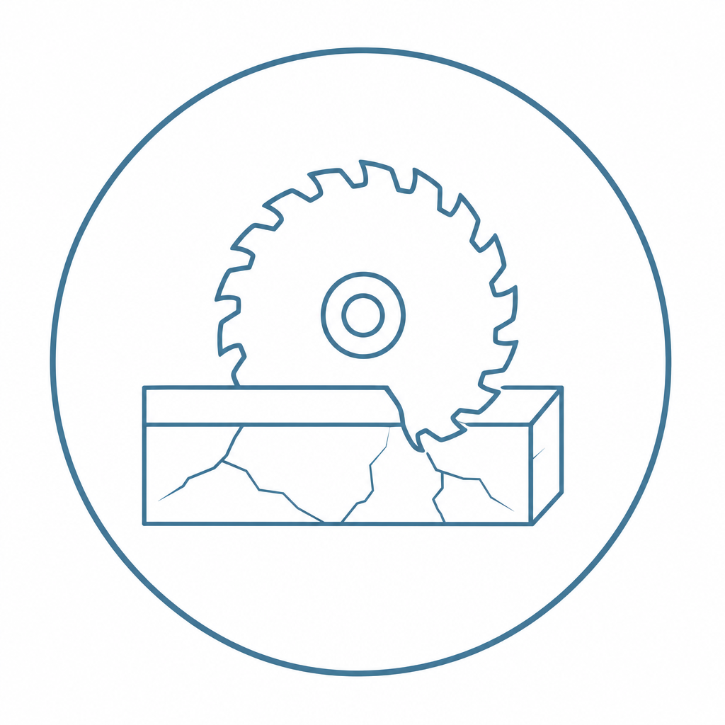 Custom slab cutting and fabrication icon