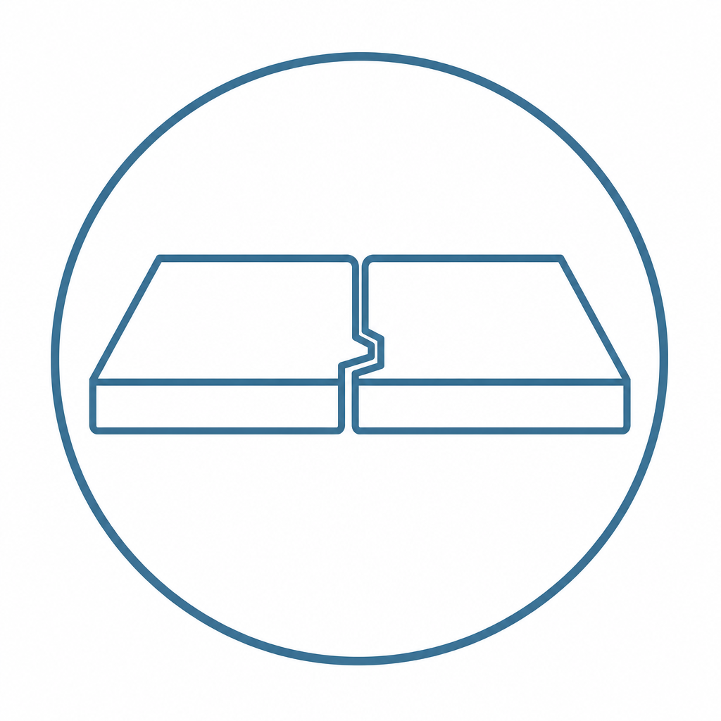 Seaming and securing slabs: We join multiple sections and adhere the slabs firmly to the base. icon