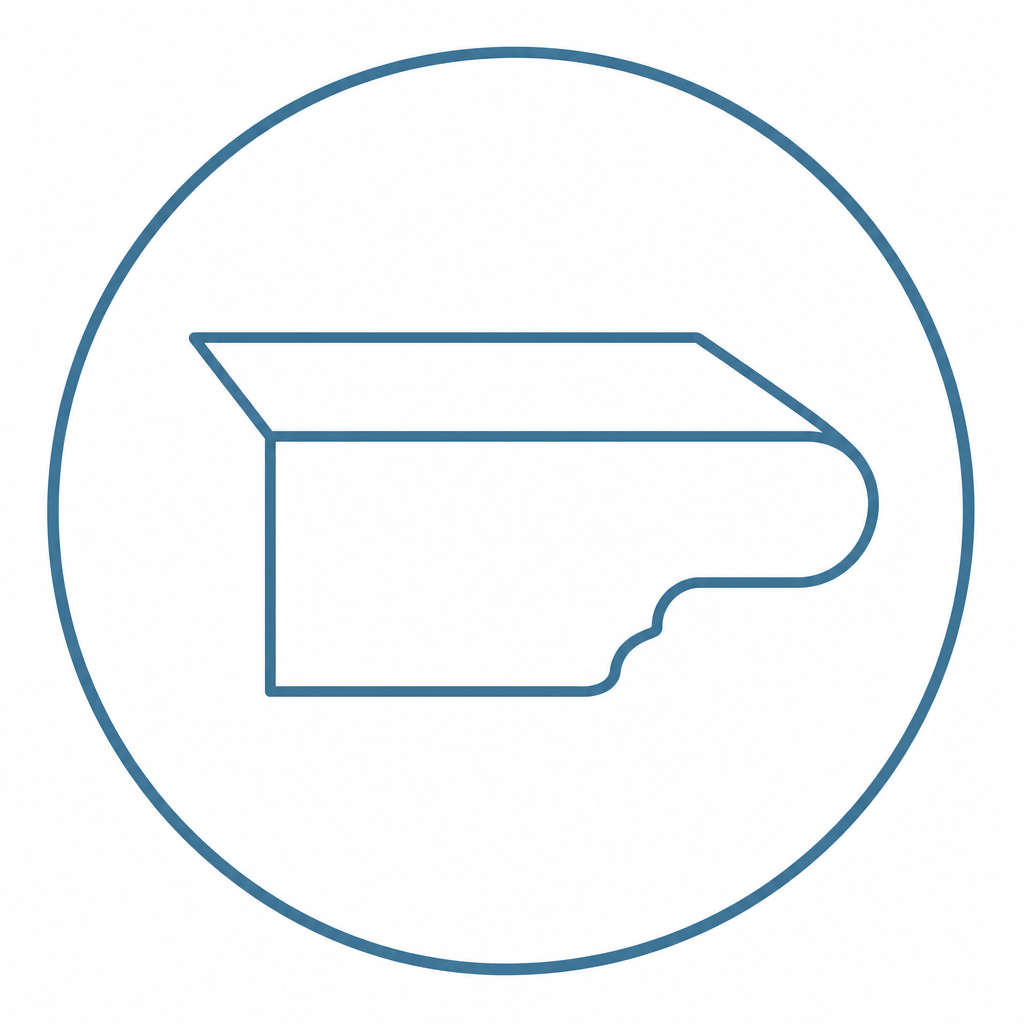 Using modified edge profiles to reduce bulk icon