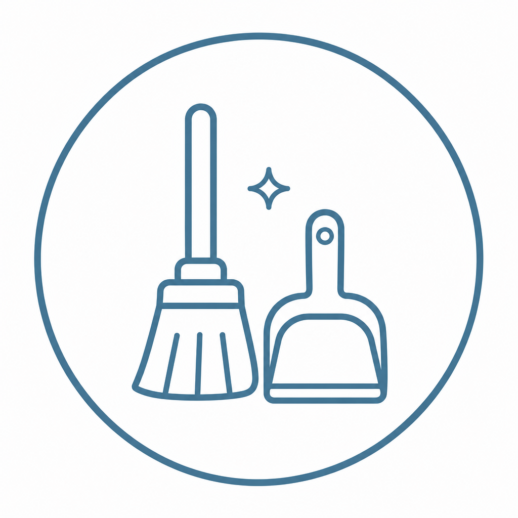 Cleanup and haul-away of scraps icon