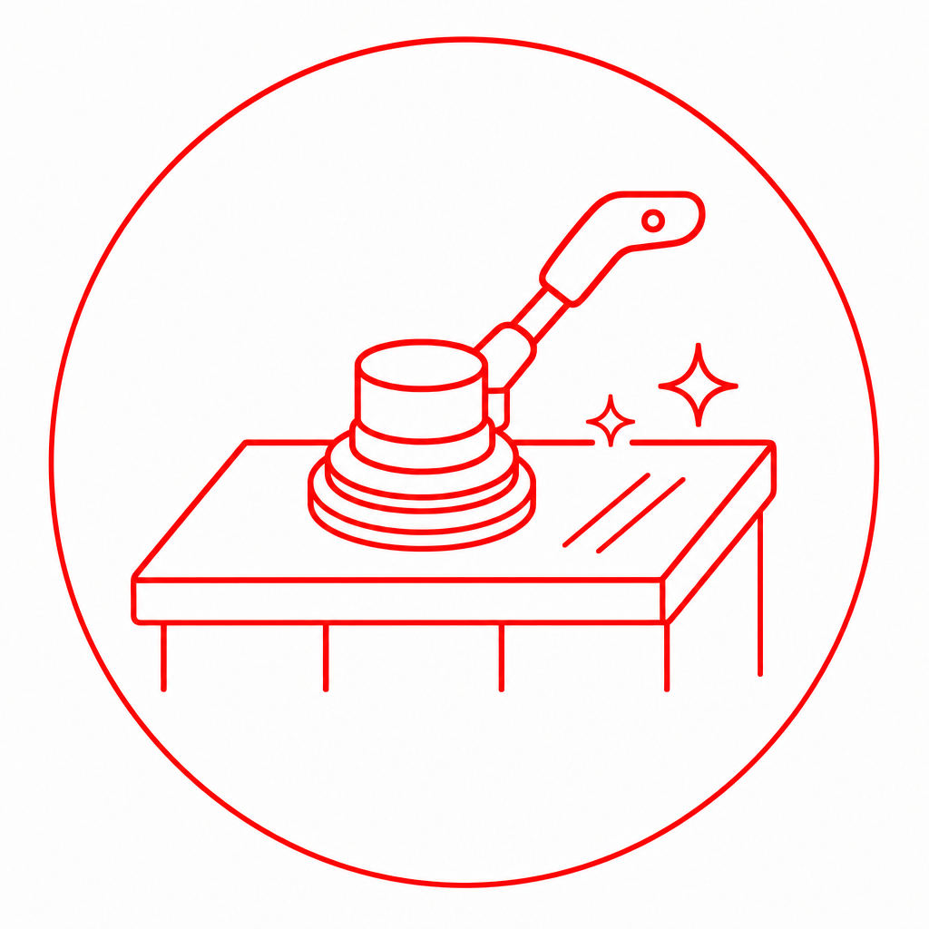 Seam polishing and color matching icon