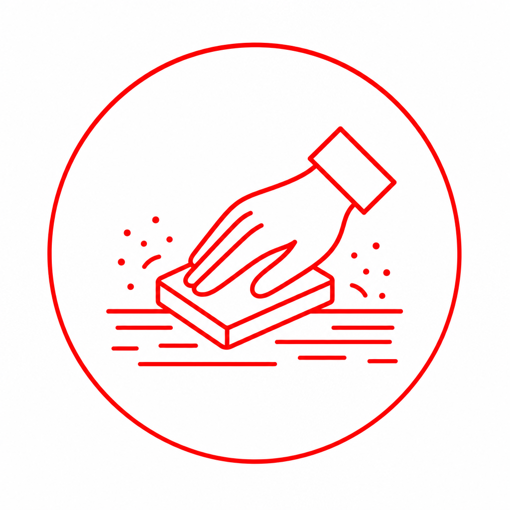 Technical knowledge of surface prep, adhesion, and finish behavior icon