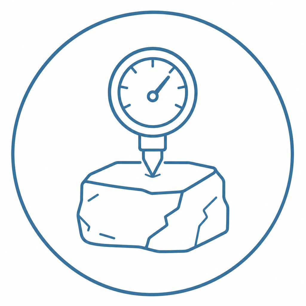 The unique hardness and density of each material icon