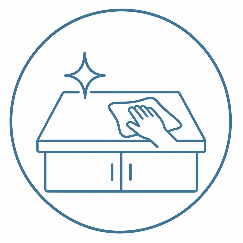 Functional concerns, like durability or ease of cleaning icon