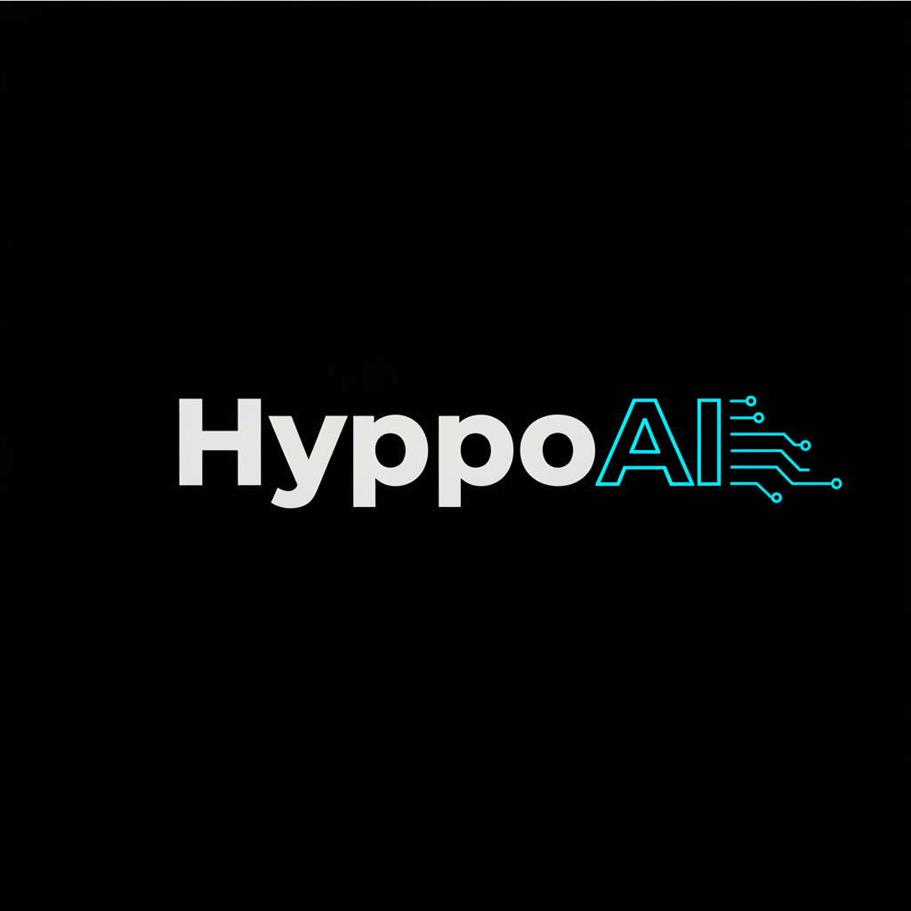 HyppoAI logo featuring a smiling hippo icon, proud partner and Be Good House business