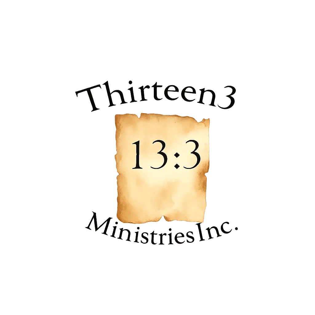 Thirteen 3 Ministries logo, a faith-based partner of The Be Good House