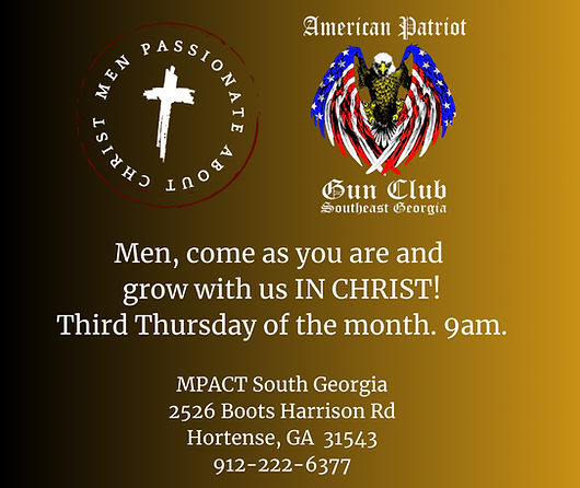 truth Tuesday promotional flyer for impact ministries representing men coming together for Christ in a group
