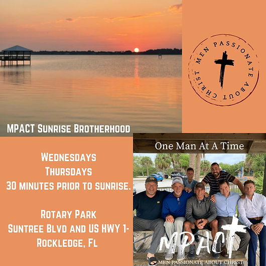 truth Tuesday promotional flyer for impact ministries representing men coming together for Christ in a group