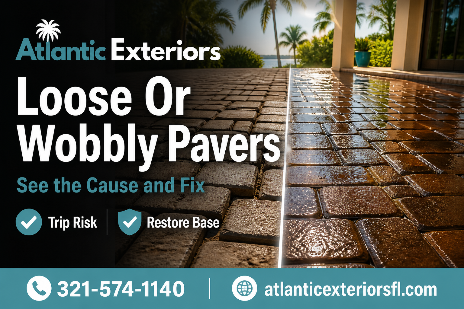 Why patio pavers feel loose underfoot at Atlantic Exteriors patio inspection