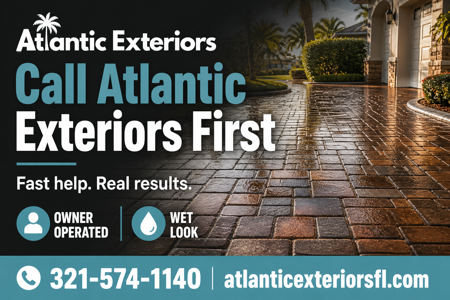 What happens when you call Atlantic Exteriors about paver sealing service